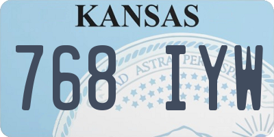 KS license plate 768IYW