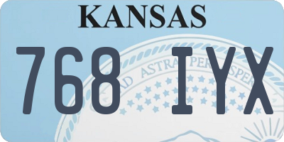KS license plate 768IYX