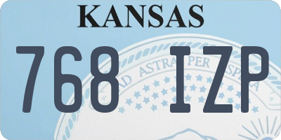 KS license plate 768IZP