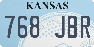 KS license plate 768JBR