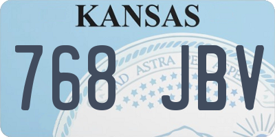 KS license plate 768JBV