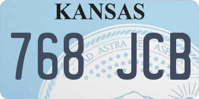 KS license plate 768JCB