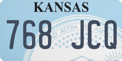 KS license plate 768JCQ