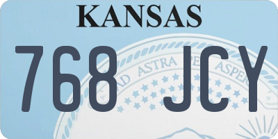KS license plate 768JCY