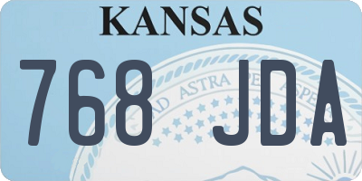 KS license plate 768JDA
