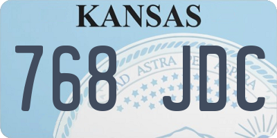 KS license plate 768JDC