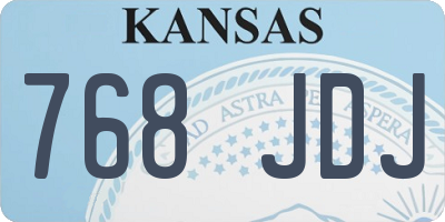 KS license plate 768JDJ