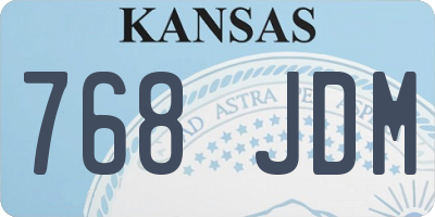 KS license plate 768JDM