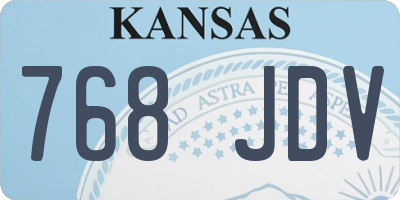 KS license plate 768JDV