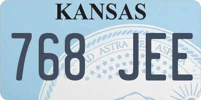 KS license plate 768JEE