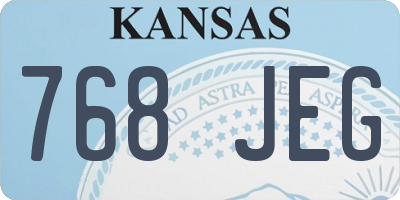 KS license plate 768JEG