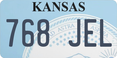 KS license plate 768JEL