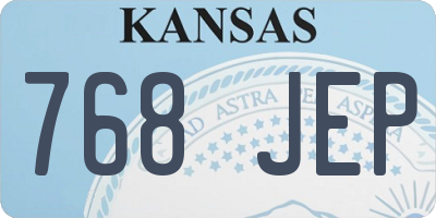 KS license plate 768JEP
