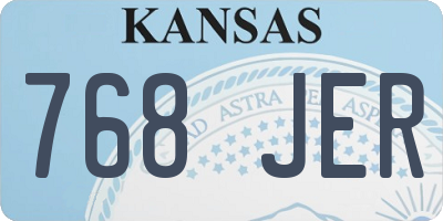 KS license plate 768JER