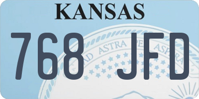 KS license plate 768JFD