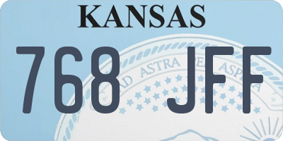 KS license plate 768JFF