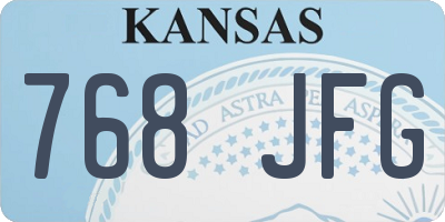 KS license plate 768JFG