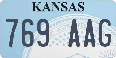 KS license plate 769AAG