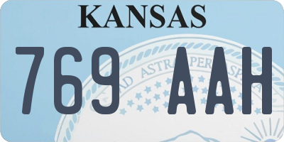 KS license plate 769AAH