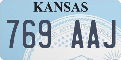 KS license plate 769AAJ