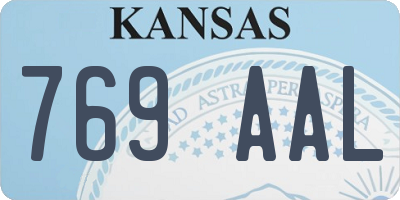 KS license plate 769AAL