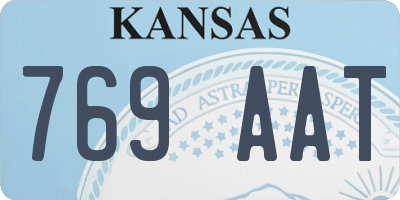 KS license plate 769AAT