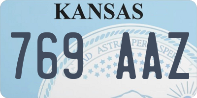KS license plate 769AAZ