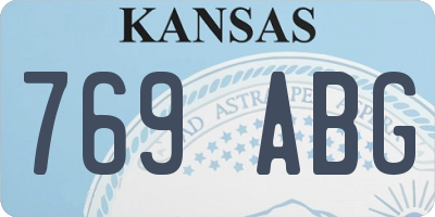 KS license plate 769ABG
