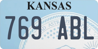KS license plate 769ABL