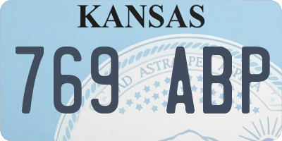 KS license plate 769ABP