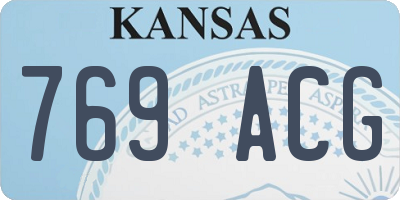 KS license plate 769ACG
