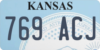 KS license plate 769ACJ