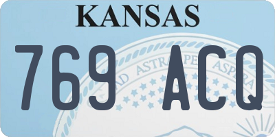 KS license plate 769ACQ