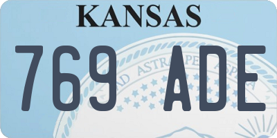 KS license plate 769ADE