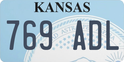 KS license plate 769ADL