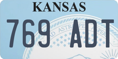 KS license plate 769ADT