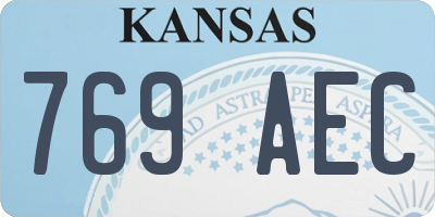 KS license plate 769AEC