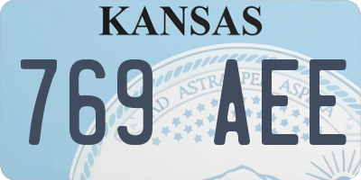 KS license plate 769AEE