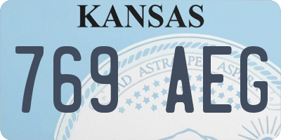 KS license plate 769AEG