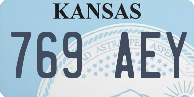 KS license plate 769AEY