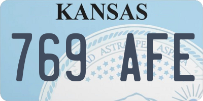 KS license plate 769AFE