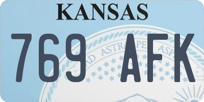 KS license plate 769AFK