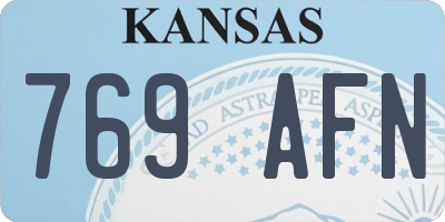 KS license plate 769AFN