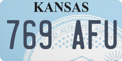 KS license plate 769AFU