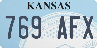 KS license plate 769AFX
