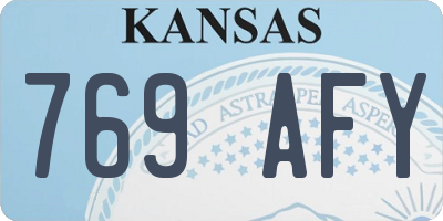 KS license plate 769AFY