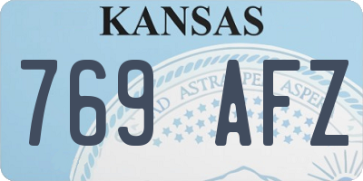 KS license plate 769AFZ
