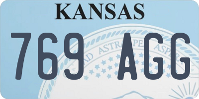 KS license plate 769AGG