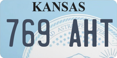 KS license plate 769AHT