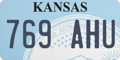 KS license plate 769AHU
